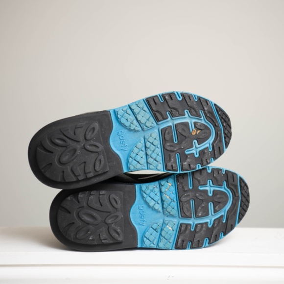 Gdefy Gravity Defyer Mighty Walk Men's 12 Black Blue Mesh Comfortable Sneakers - Picture 6 of 8